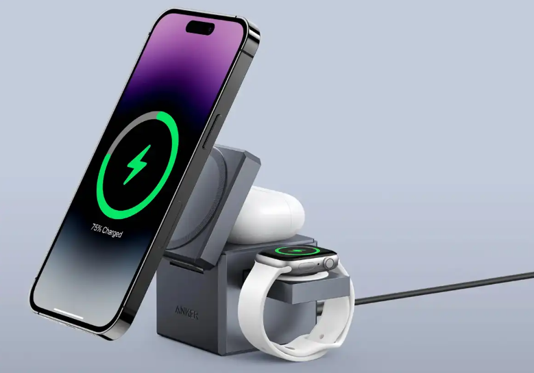 Travel-Friendly 3 in 1 Charging Station for All Your Apple Gear