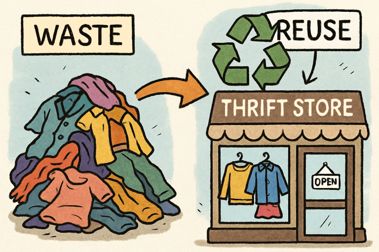 How Thrifting Helps Reduce Fashion Waste