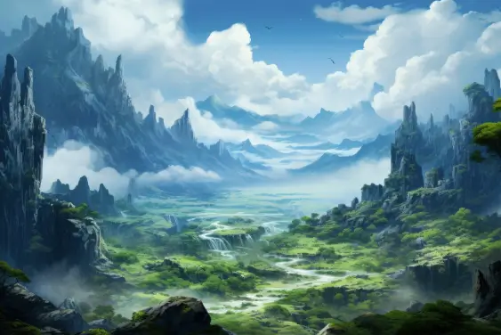 Fantasy Landscapes and AI Worldbuilding Revolution