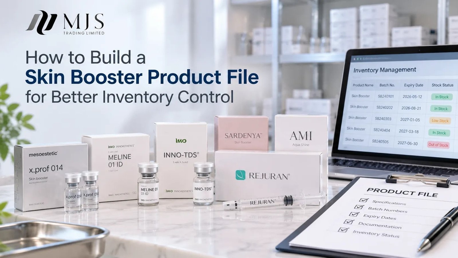 How to Build a Skin Booster Product File: Specifications, Lots, Expiry Dates, and Stock Status